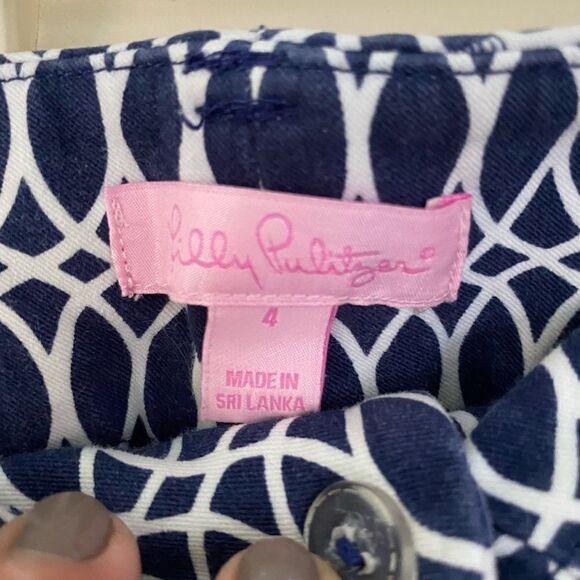 Lily Pulitzer navy white Capri pants - Picture 5 of 5